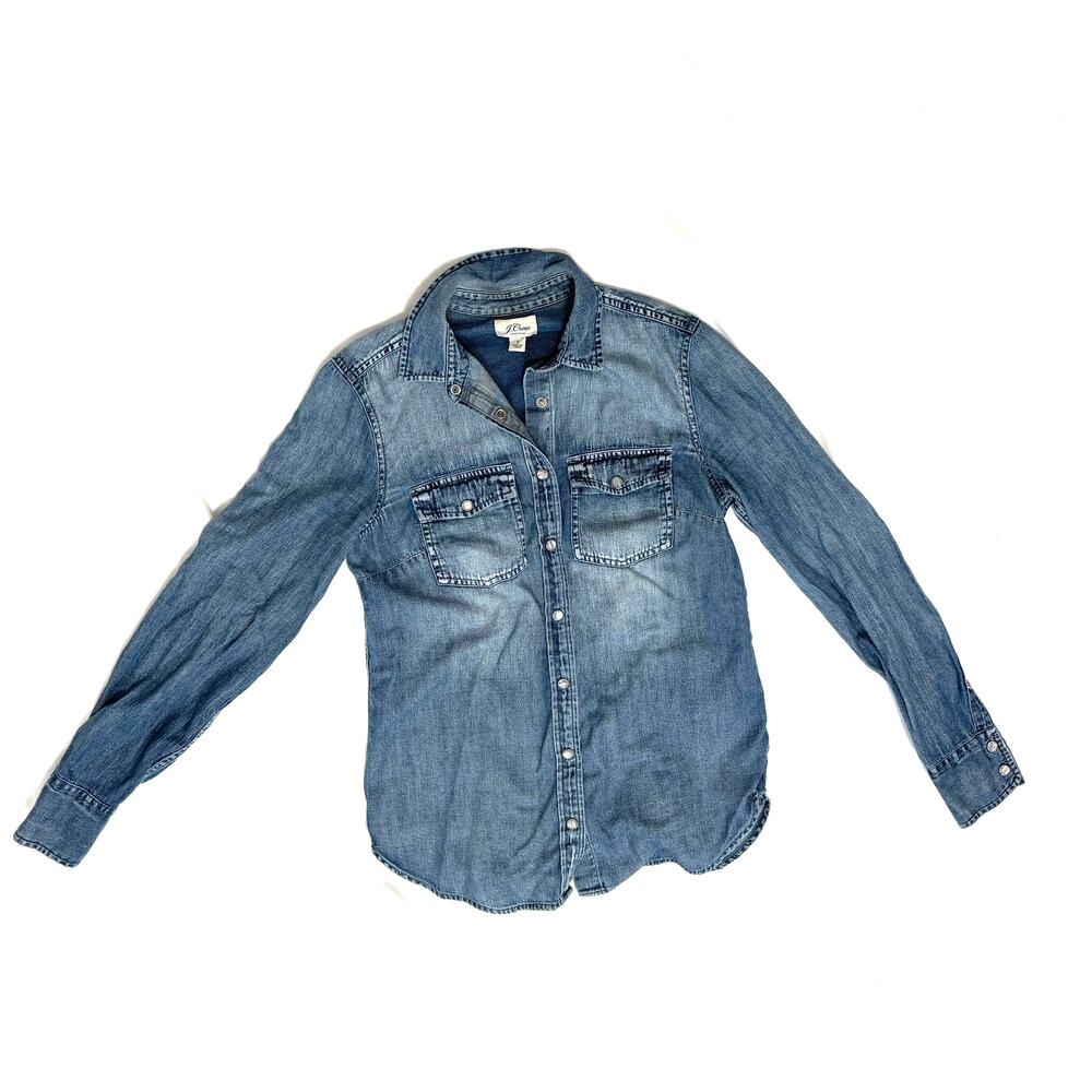 J Crew Wren slim western chambray shirt in Callie wash size 2
